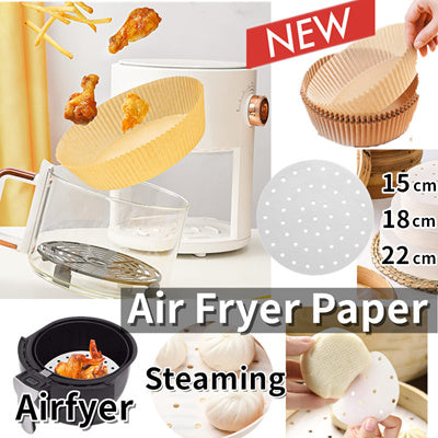 Air Fryer Perforated Parchment Papers | Round Baking Paper Steamer Liners