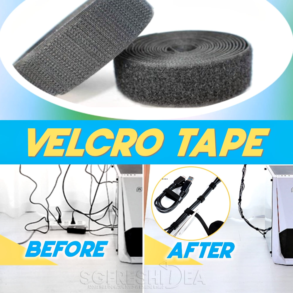 Velcro Tape Hook and Loop Fastener - Cable Tie - Wire Organiser
