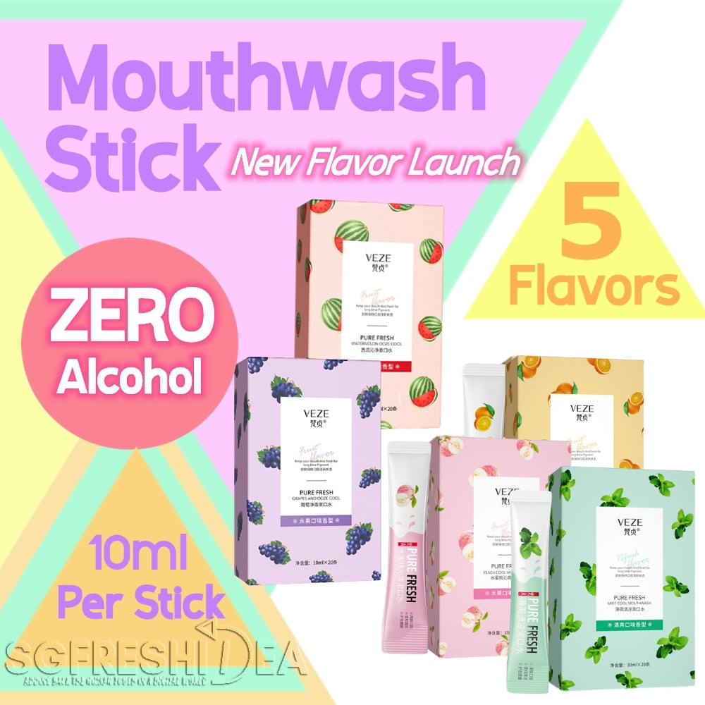 Portable Mouthwash Stick Travel Sachet Mouth Wash Spray Gargle Bad Breath Rinse Freshener Kids Friendly