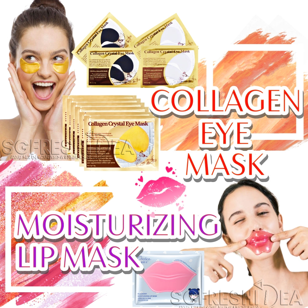 Gold Eye Mask Lip Collagen Film Masks Patch Dark Circles Eye Bag Removal Hydrating Moisturizer Cream Anti-Aging Wrinkles